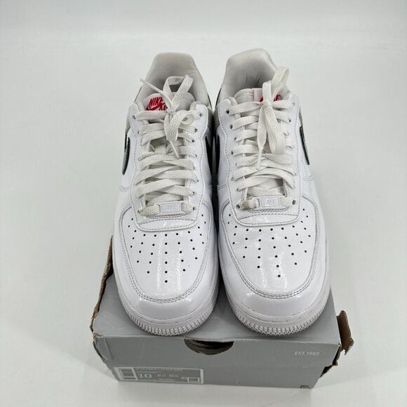 Nike Air Force 1 Women White Essential Light Patent Leather Ore Sneaker 10 Shoes - Picture 2 of 12